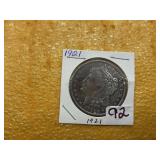 1921 MORGAN SILVER DOLLAR
