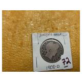 1908-D BARBER HALF DOLLAR