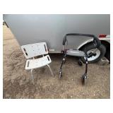 SHOWER CHAIR AND WALKER