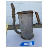 HUFFMAN OIL CAN W/SPOUT, APPROX 10' TALL & 12' W/