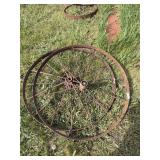 PAIR OF IRON WHEEL APPROX SIZE 40'