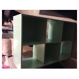 mint green cube shelf