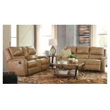 Ashley 607 LEATHER REC Sofa & Love Seat