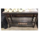 Gray Farmhouse Style Rolling Cart