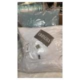 Large White & Blue Pillow