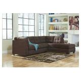 Ashley 45201 Walnut L Shape Sectional