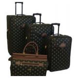 American Flyer 4 pc Fleur De Lis Luggage Set