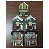 Set of 5 Charles Wysocki Folktown Collection Plate