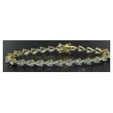 Genuine Pear Cut 12.00 ct Blue Topaz Bracelet