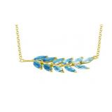 Natural 2.00 ct Swiss Blue Topaz Necklace