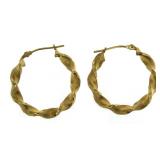 14kt Gold 25 mm Hoop Earrings