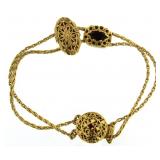 14kt Gold Antique Style Large Bracelet