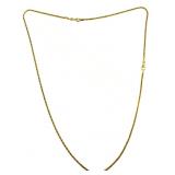 14kt Gold 25" Rope Twist Necklace