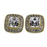 Antique Style 3.00 ct White Topaz Earrings