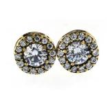 Brilliant 2.50 ct White Sapphire Stud Earrings