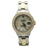 Ladies Oyster Datejust MOP Diamond Rolex Watch