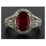 14kt Gold 3.00 ct Ruby & Diamond Ring