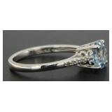 Brilliant 1.00 ct Natural Blue Topaz Solitaire