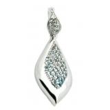 Sky Blue & White Crystal Pendant