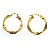 14kt Gold 27 mm Hoop Earrings