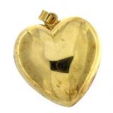 14kt Gold XL 24.8 mm Heart Pendant