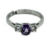 Genuine Amethyst Dinner Ring