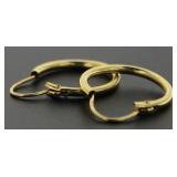 14kt Gold 15 mm Hoop Earrings