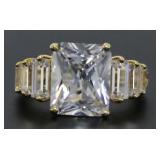 Radiant Cut 4.00 ct White Topaz Anniversary Ring