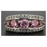 Pink Sapphire 2.00 ct Anniversary Ring