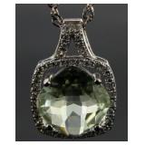 Genuine Green Amethyst Pendant