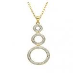 Triple Teardrop Diamond Accent Pendant