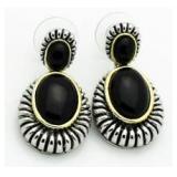 Large Onyx Fashion Earrings