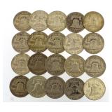 Mixed Date Franklin Silver Half Dollars