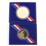 1986 US Mint Silver Dollar & Clad Half Dollar Set