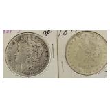 1879-P & 1881-S Morgan Silver Dollar