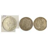 1885-P, 1898-P & 1904-O Morgan Silver Dollars