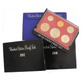 1971, 1980 & 1982 US Mint Proof Sets