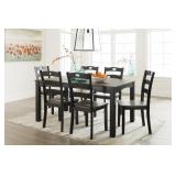 Ashley d338 Froshburg 7 pc Table & 6 Chairs