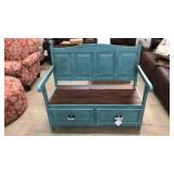 Elements Large Turquoise Storage Bench