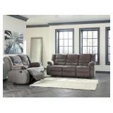 Ashley 98606 Gray Reclining Sofa & Love Seat