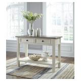 Ashley t637-4 Solid Wood 2 Drawer Sofa Table