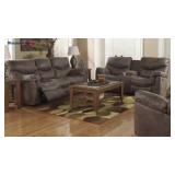 Ashley 714 Gunsmoke Reclining Sofa & Love Seat