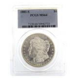 1881-S MS64 Morgan Silver Dollar