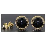 14kt Gold Tahitian Pearl 6 mm Earrings