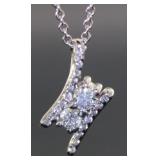 14kt Gold Brilliant 1/2 ct 2 Stone Diamond Pendant