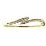 14kt Gold Tension Set 2.00 ct Diamond Bracelet