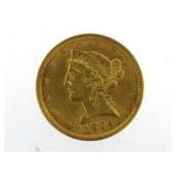 1904 Liberty Head $5 Gold Quarter Eagle