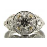 18kt Gold 3.58 ct Round Brilliant Diamond Ring