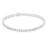 Brilliant 3.75 ct White Topaz Tennis Bracelet