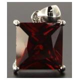 Princess Cut 5.00 ct Garnet Pendant